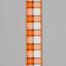 Brush Fabric Plaid Ribbon - Orange/Ivory