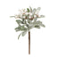 9 in Frosted Mistletoe Pick w/Styro Berries - White/Green