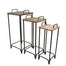 IRON WOOD TABLES S/3 SQ 28"X12"X12"NATURAL