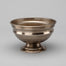 Light Aluminum Round Compote Bowl - Dark Silver Antique