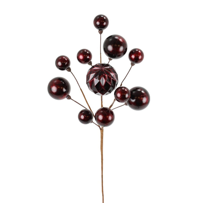 24 in Ball Spray - Burgundy