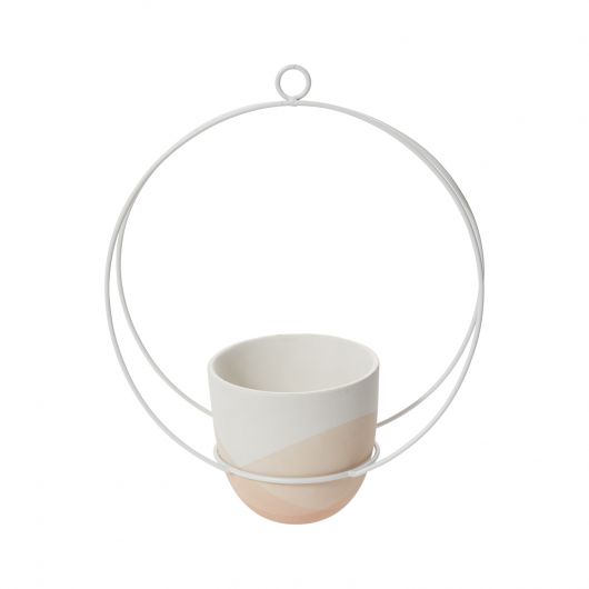 13" Raine Hanging Planter - Pink