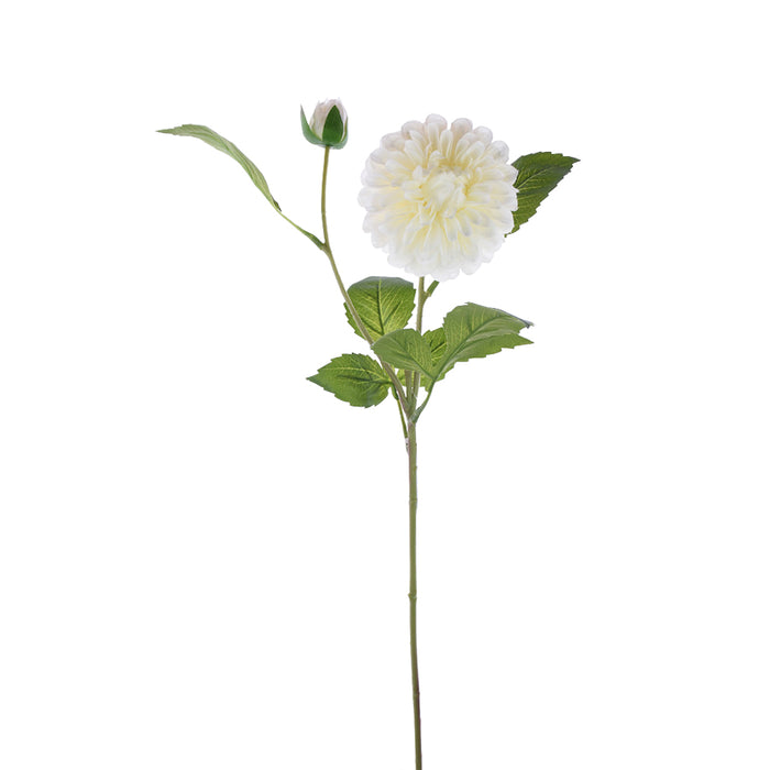24.5" Dahlia Spray - White