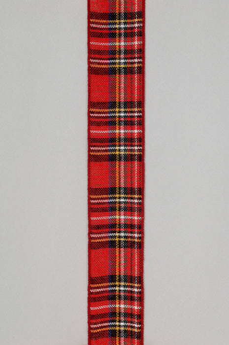 Tartan Plaid Ribbon - Red/Black