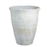 14" Ribbed Planter - White