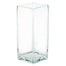 10" Square Clear Glass Vase