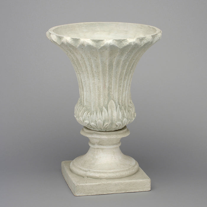 14-1/8" D x 17-1/4" H Polystone Urn W/Lvs