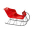 25 in Metal Sleigh - Red/Black