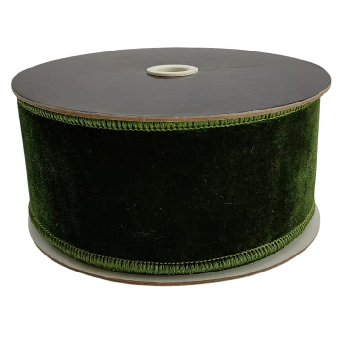 2.5 in Premier Velvet Ribbon - Dark Green