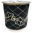 4 in Holly Velvet Ribbon - Black/Gold