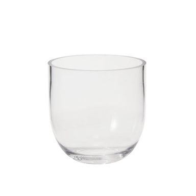 8 in Fat Clear Glass Bowl