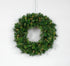 Vinyl Pre-Lit Deluxe Evergreen Double Wreath