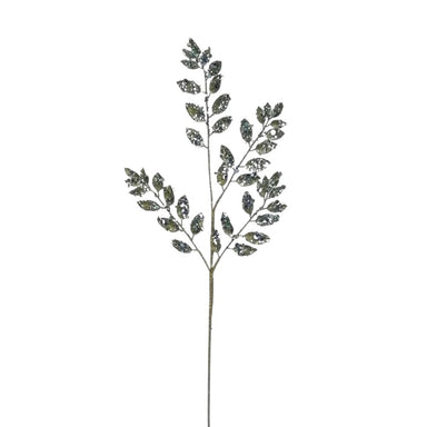 34 in Glitter Leaf Spray - Aqua