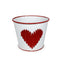 Metal Round Planter w/Heart Decor