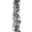 9' Flocked Mixed Rose Mary/Emerald Angel Garland