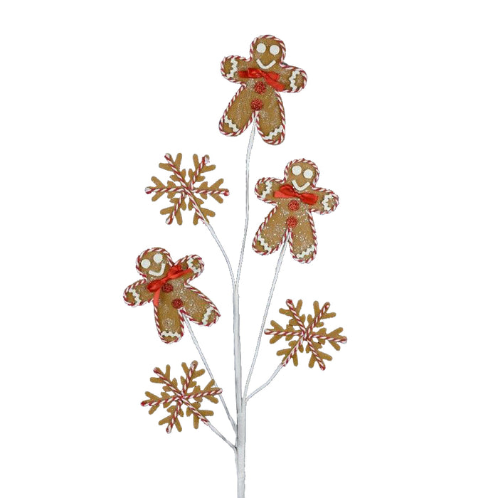 Gingerbread Snowflake Spray - Brown