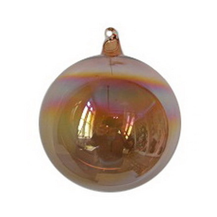 120 Mm Clear Glass Ball Iridescent - Brown