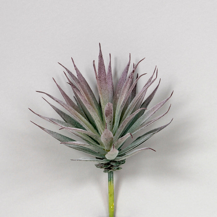 7 In Pe Flocked Succulent Pick - Green/Purple