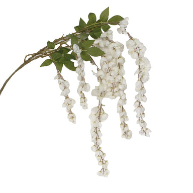 44 in Polyester Wisteria Branch - White