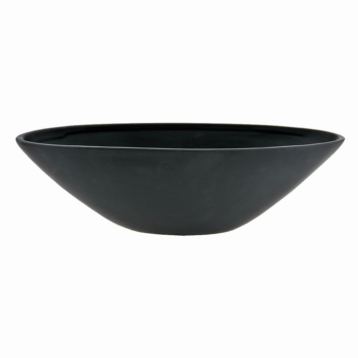 Boat Shape Ceramic Planter - Matte Black