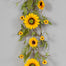 5'L Polyester Sunflower/Fern Garland - Yellow