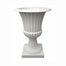 15.75" Round Plastic Urn - White