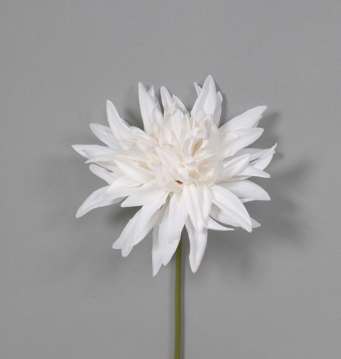 10" Polyester Flame Dahlia Pick - Cream