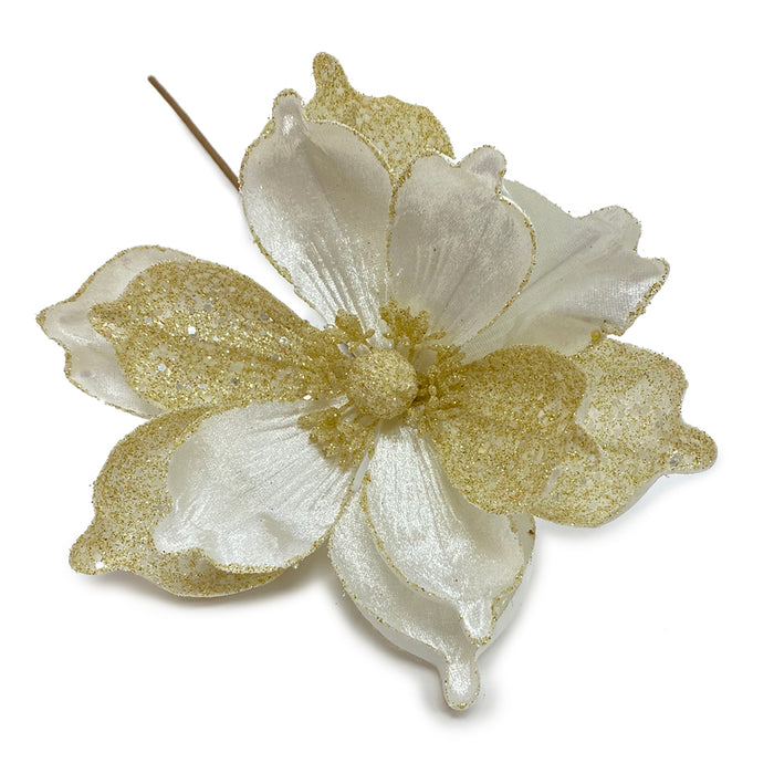 Velvet Glitter Magnolia - Ivory