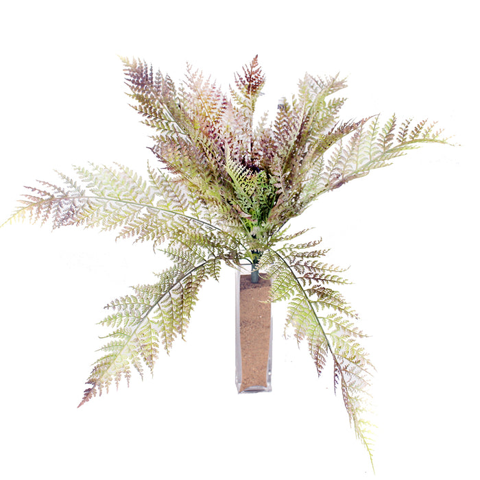 Forest Fern Bush 21" in Green/Pink
