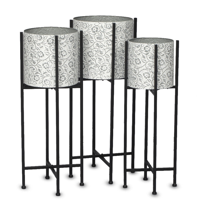 Cylinder w/Stand - Grey/White