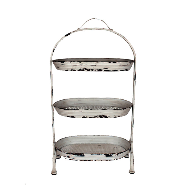 3 Tier Tray 35 In X 19 In X 9 In Grey Wash