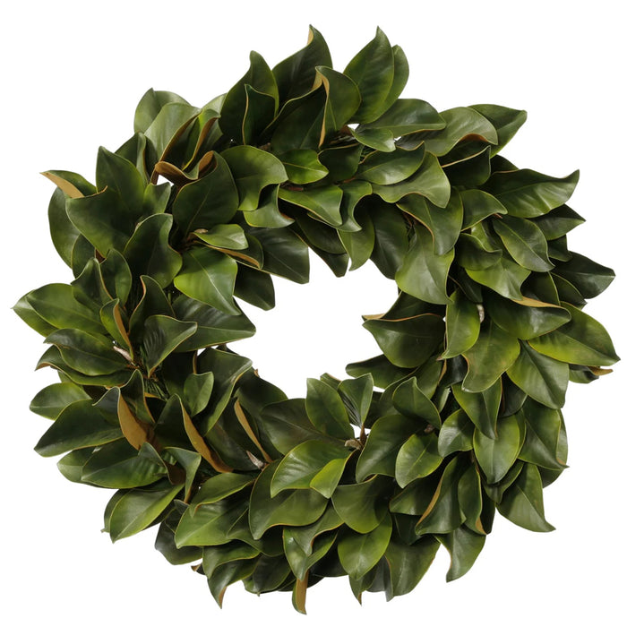 30" Magnolia Leaf Wreath - Green