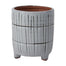 5.75 in Bray Footed Pot - White