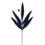 24" Velvet Glitter Leaf Spray - Navy Blue