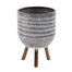 White Wash Tripod Tree Cover Pot Medium