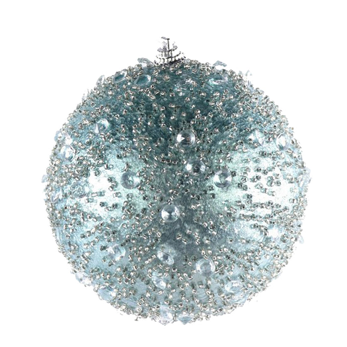 4" Beaded Ball Ornament - Blue