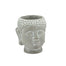 3 3/4" Cement Buddah Head Pot - Grey Wash