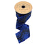 2.5 in Faux Mughai Jacquard Ribbon - Royal Blue
