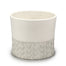 Pot w/Bottom Pattern - Light Grey/White
