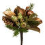 11" Magnolia Leaf/Berry Bouquet - Gold/Green