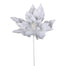 19 in Velvet Jewel Poinsettia Stem - White