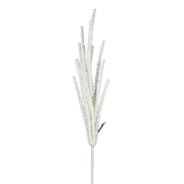 33" Glitter Cluster Berry Spray - White
