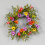 24" Mixed Wild Flower Wreath - Multicolored