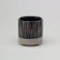 2 7/8" Striped/Dots Cylinder Pot w/Feet - Black/Grey