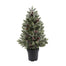 28 in Iced Pine/Pinecone Tree in Pot - Green