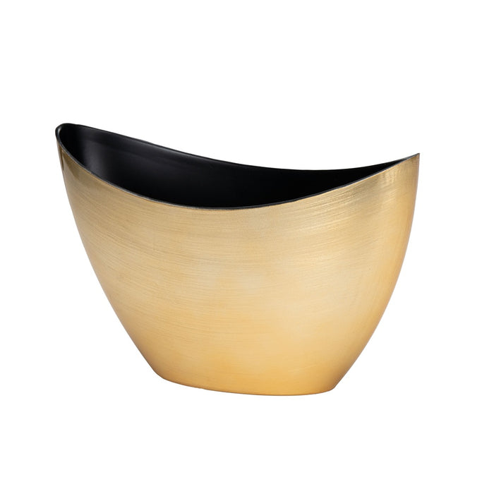 11 1/4 in Tall Boat Planter - Foil Gold