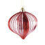 Iridescent Onion Ornament - Clear/Red