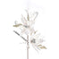 26" Velvet Glitter Poinsettia Swag - Ivory