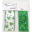 Satin Shamrock Ribbon - Green/White