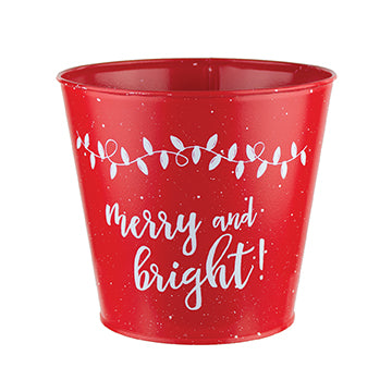 8" x 4.5" Oval Tin - "Merry & Bright"